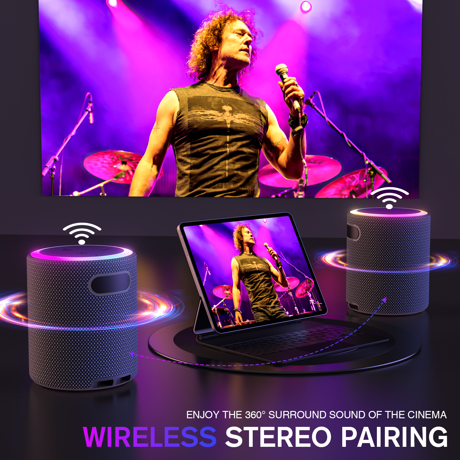 Hoey LED Party Bluetooth Speaker, IPX6, 10W, 24H Battery photo 5