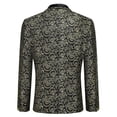 thumbnail image 3 of COOFANDY Men's Floral Dinner Jacket Blazer Stylish Jacquard Suit Jacket Party Wedding Prom Tuxedo Dress Jacket, 3 of 10
