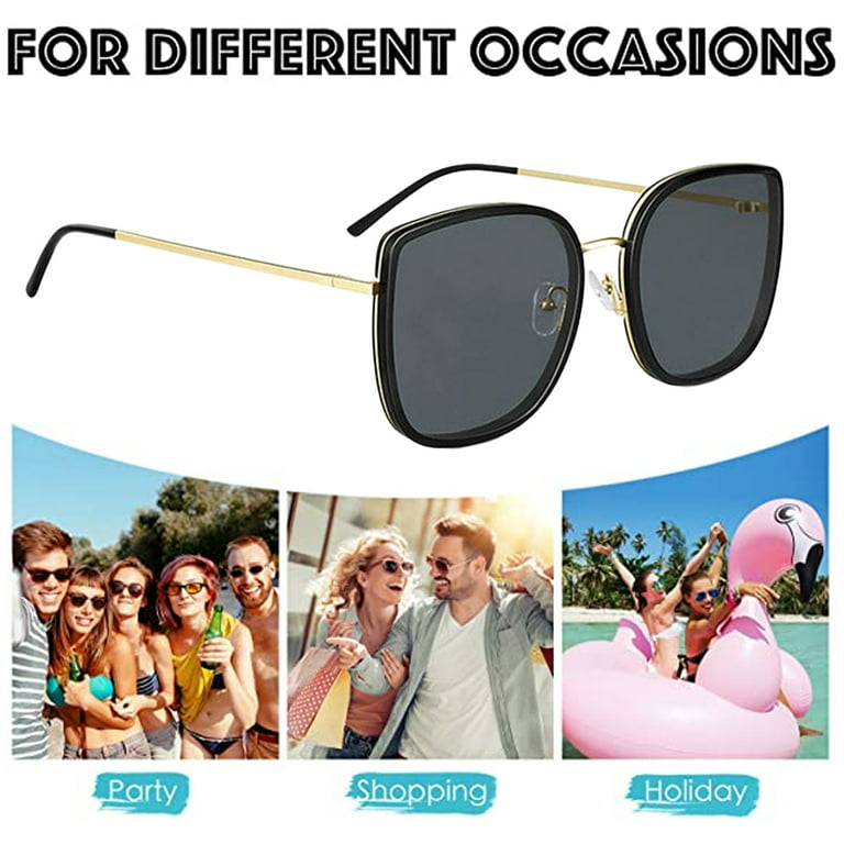 Polarized Square Sunglasses For Men and Women Matte Finish Sun