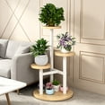 thumbnail image 5 of 3 Tier Plants Stand, Metal Wood Plants Stand For Indoor Plants, Corner Tiered Flower Plants Shelf Stand for Living Room Bedroom (1PC, Style D), 5 of 7