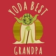 thumbnail image 2 of Men's Star Wars Yoda Best Grandpa Cartoon Graphic Tee Red Heather 2X Large, 2 of 5