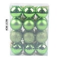 thumbnail image 2 of 24Pcs Christmas Balls Ornaments for Xmas Tree - Shatterproof Christmas Tree Decorations Christmas Ornament Balls Small Hanging Ball Green, 1.57inch, 2 of 4