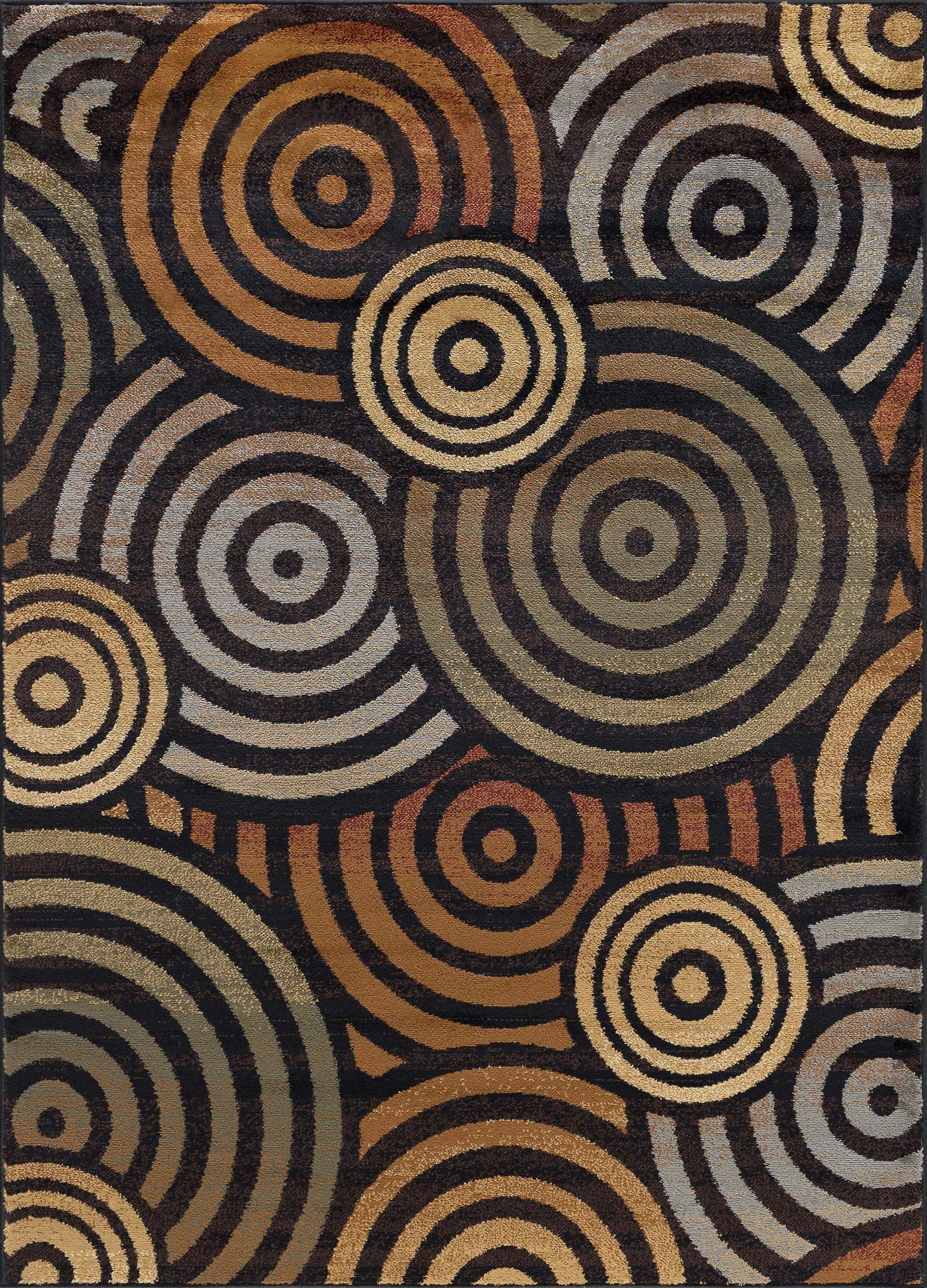 Contemporary 8x10 Area Rug (7'6'' x 9'10'') Geometric Multi-Color Living Room Easy to Clean