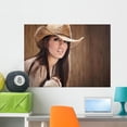 thumbnail image 1 of Sexy Woman with Cowboy Wall Mural by Wallmonkeys Peel and Stick Graphic (36 in W x 26 in H) WM40419, 1 of 4