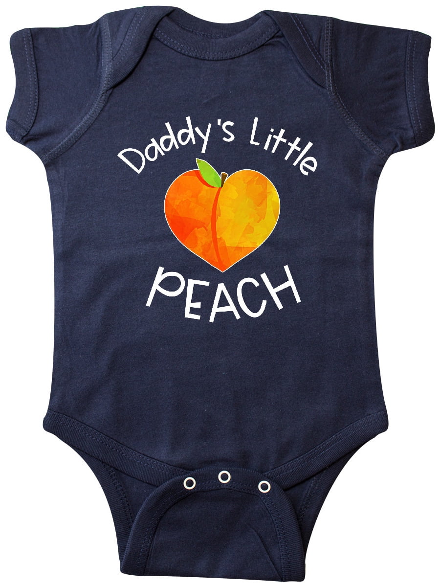 Daddy's Little Peach Cute Peach Heart Infant Creeper