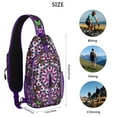 thumbnail image 5 of Colorful Abstract Sling Backpack with Fantasy Mandala Pattern, Lightweight Durable Crossbody Daypack, Adjustable Strap, Multiple Compartments for Gym, Daily Use, 5 of 6