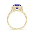 thumbnail image 2 of ANGARA Natural Classic Oval 2.9 ct Tanzanite Floral Halo Ring in 14K Yellow Gold for Women (Size-10x8mm) | December Birthstone, Birthday, Anniversary, Jewelry Gift for Women | Natural Tanzanite Ring, 2 of 8