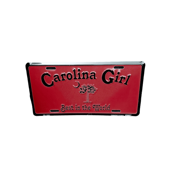 Hangtime -Carolina Girl - Black on Garnet 6x12 Novelty License Plate