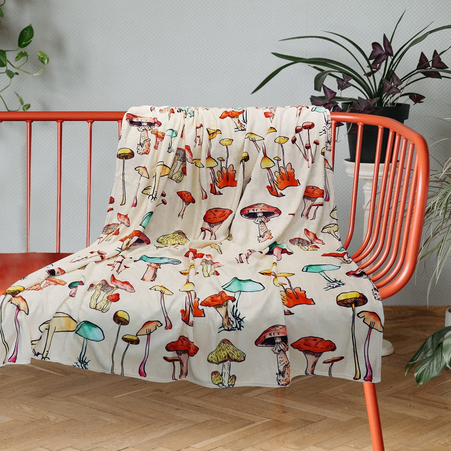 Mushroom Blanket, Mushroom Gifts for Women, Mushroom Throw Blanket