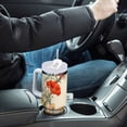 thumbnail image 7 of Flowers on Yellow Tumbler with Handle and Straw Insulated Travel Mug Reusable Stainless Steel Water Bottle 30 oz, 7 of 7