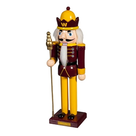Washington Commanders 12 Wooden Nutcracker Statue