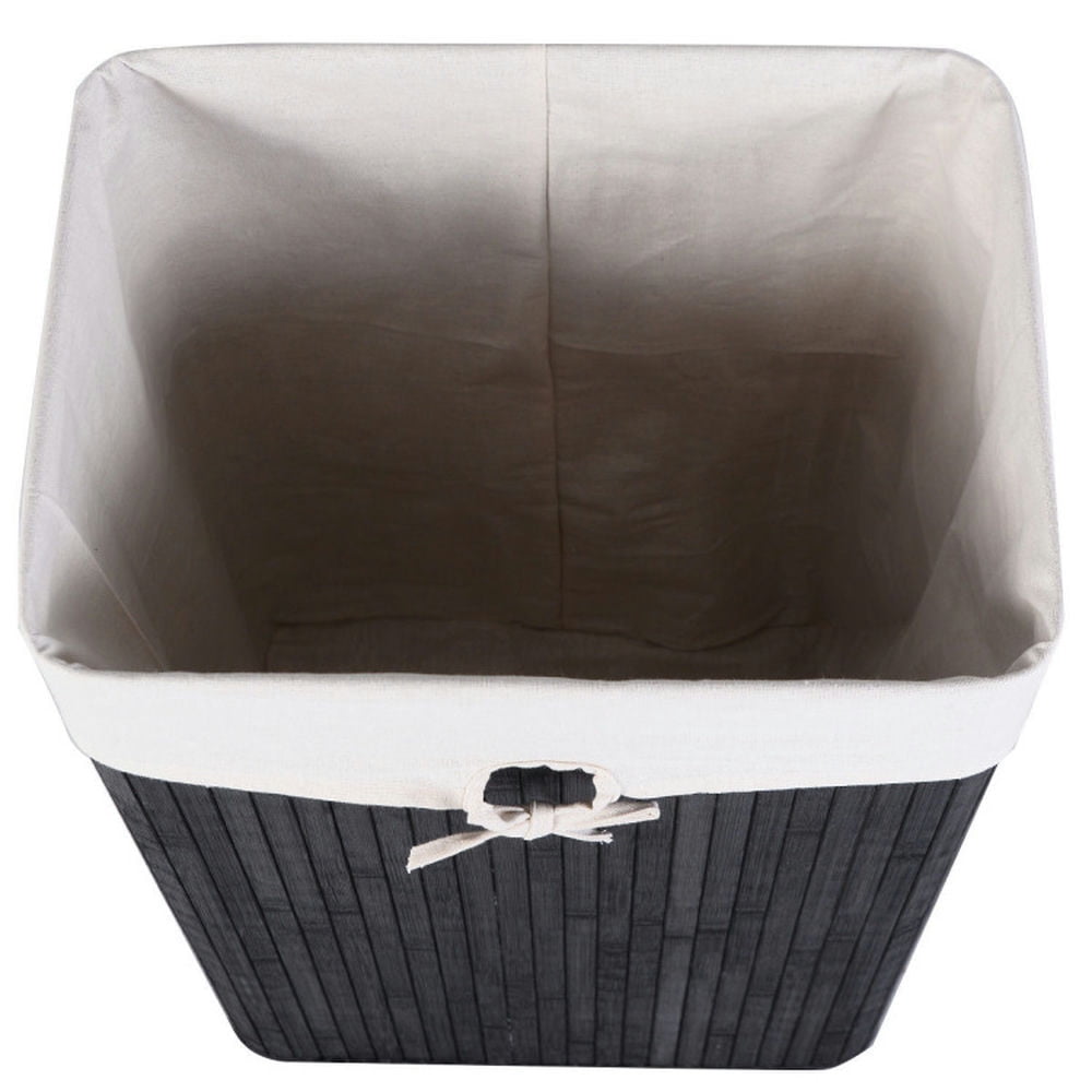 Finihen Laundry Hamper, Laundry Basket, Rectangle Bamboo Hamper Laundry Basket Washing Cloth Bin Storage Bag Lid 3 color, for Bathroom, laundry Room, Black Finihen Laundry Hamper, Laundry Basket, Rectangle Bamboo Hamper Laundry Basket Washing Cloth Bin Storage Bag Lid 3 color, for Bathroom, laundry Room, Black