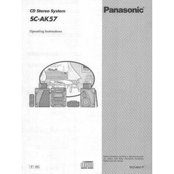 Panasonic SA-AK57 CD Stereo System Owners Instruction Manual REPRINT