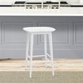 thumbnail image 2 of Steve Silver Hilton White Solid Acacia Wood Counter Stool, 2 of 6