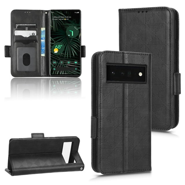 Google Pixel 6 PRO 5G Case , Leather Wallet Cover Magnetic Full Body Shockproof Stand Flip Case for Google Pixel 6 PRO 5G
