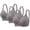 Gray, variant on Bras 3PCs Push Up Bra for Women Plus Size Comfort Brassiere Wide Back Underwire Bra Hide Back Fat Smoothing Bra Seamless Underwire T-Shirt Bra Gathering Sexy Solid Bra 4XL