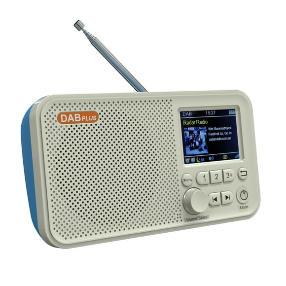 TFixol C10 Compact DAB+ FM Digital Radio with Bluetooth 5.0, 2.4" LCD, 80 Presets, Sleep Timer, Dual Alarm, and Rechargeable Battery