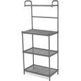 thumbnail image 5 of PetFurnishn Bakers Rack, 4-Tier Microwave Oven Stand, Kitchen Storage Rack with Mesh Wire Metal Shelves, Free Standing Shelving Utility Unit, 23.5"Lx14"Wx54"H (Silver), 5 of 18