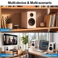 thumbnail image 2 of 80W Active Bookshelf Speakers with Bluetooth 5.3, Wireless Stereo Studio Monitor Speaker w/ 3" Woofer, Built-in 24bit DAC Dynamic 3D Surround Sound, USB/Optical/AUX Input for Home TV PC Gaming, White, 2 of 9