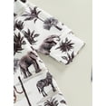 thumbnail image 6 of Qiylii Newborn Baby Fall Romper for Girls Boys, Casual Long Sleeve Button Front Tree Animal Print Jumpsuit,0-24M, 6 of 8