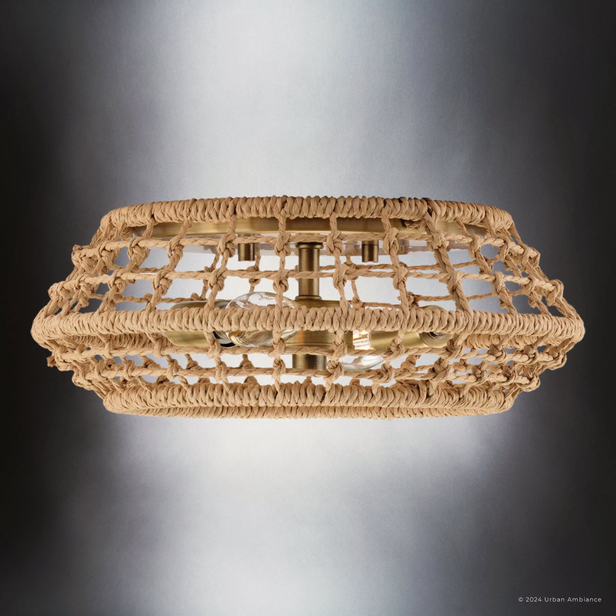 Luxury Bohemian Ceiling Light, Vintage Brass, UHP4681