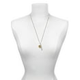 thumbnail image 3 of Delight Jewelry Goldtone Large Rope with Cross Spinner Silvertone Mother Daughter Bar Charm Necklace, 23", 3 of 4