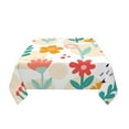 thumbnail image 3 of YFYANG Square Polyester Table Cloth, 54" x 54" Reusable Table Cover Kitchen Dining Room Cartoon Flower Doodle Decorative Tablecloths for Tables of 2-4 People, 3 of 8