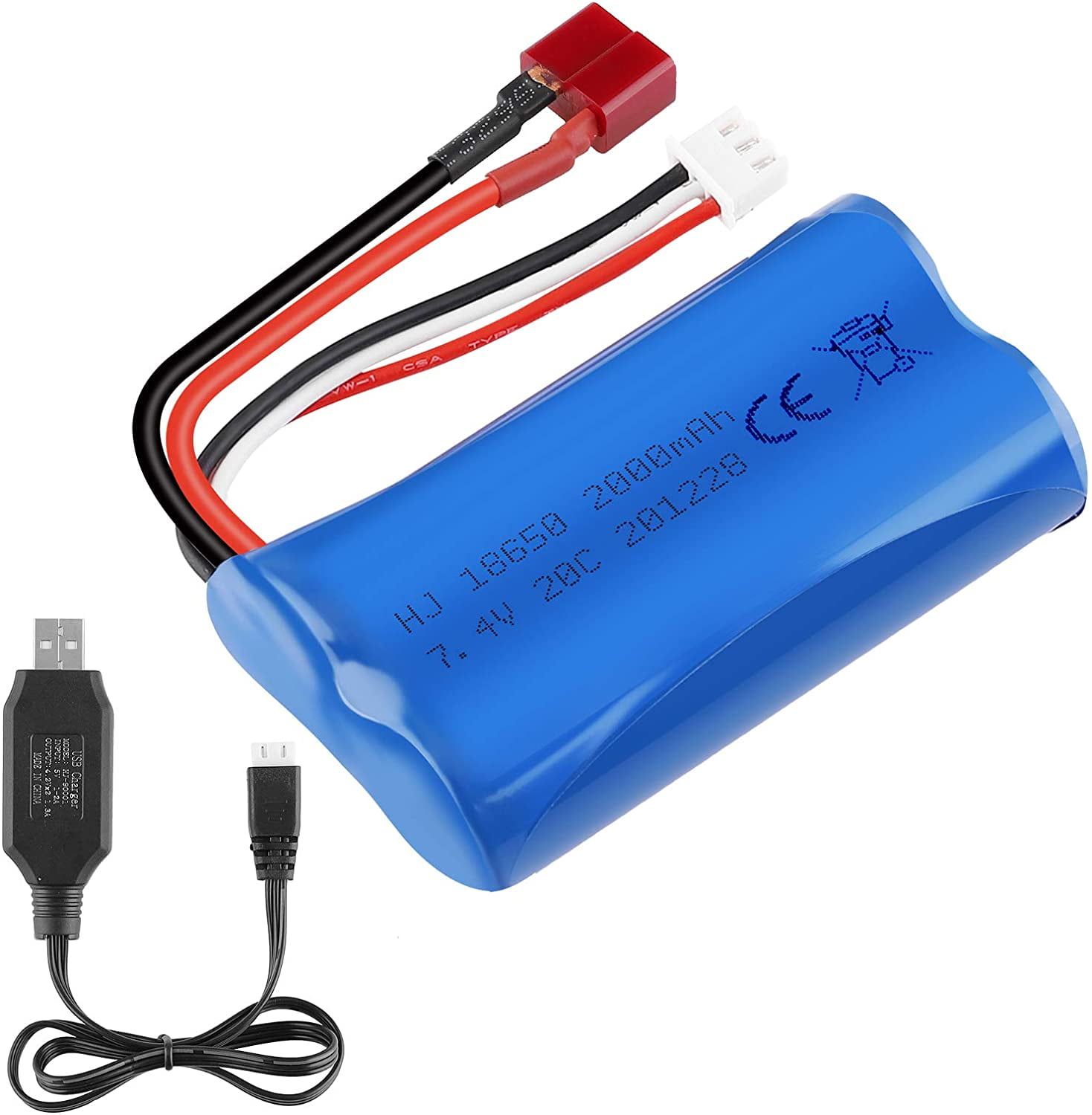 Batteria Ricaricabile Ni-MH 7.2V 2400mAh Con Spina SM-2P