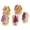 Pink, variant on Natural Agates Geode Stone Finger Rings Adjustable Raw Agate Quartz Ring Opening-Gray