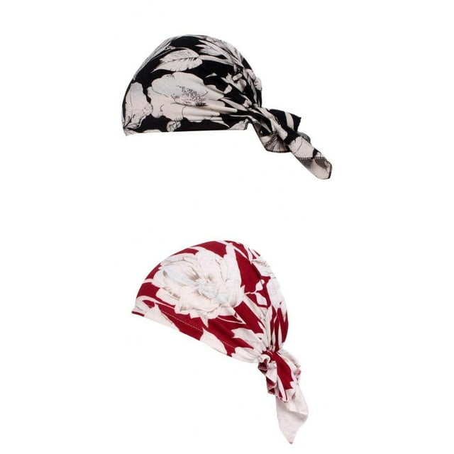 Turbante Musulmán Para Mujeres Cáncer Chemo Cap Head Scarf Cover Hat 2 PACK Sunnimix Gorro de quimio con sombrero de turbante musulmán