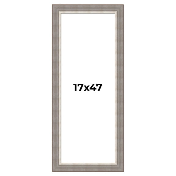 17x47 Frame Grey Real Wood Picture Frame Width 2.75 Inches | Interior Frame Depth 0.5 Inches |