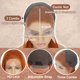 thumbnail image 4 of Peluca Eagera Ginger Bob, 30 cm, pelo humano, 180% de densidad, naranja, 4 of 6