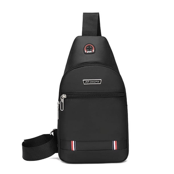 Bolso de pecho resistente al agua y al desgaste para hombre, sencillo, estilo informal de negocios, tipo mensajero de tela Oxford, Joker