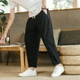 thumbnail image 2 of Mens Fashion Loose Casual Nine Point Trousers, 2 of 6