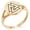 Rose Gold, variant on Stainless Steel Norse Valknut Viking Minimalist Oval Top Polished Statement Signet Ring