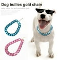 thumbnail image 4 of Pet Bulldog Necklace Dog Accessories Gold Chain Teddy Poodle Bully Gold Chain Small-Medium Dog Collar, 4 of 9