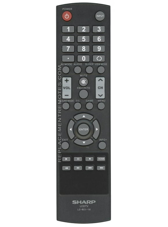 SHARP LCRC116 (p/n: 398GR10BESP08J) TV Remote Control (new)