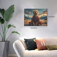 thumbnail image 2 of Balery Meditating Golden Retriever Pattern Canvas Decorative Picture – 30x40in Premium Wall Art, Modern Canvas Print for Home Decor（Horizontal）, 2 of 6