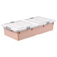 thumbnail image 4 of Siruishop under Bed Storage Box Organization Multipurpose Dustproof Sturdy Underbed Storage Container with Lid for Pillows Toys Clothes Pink, 4 of 8