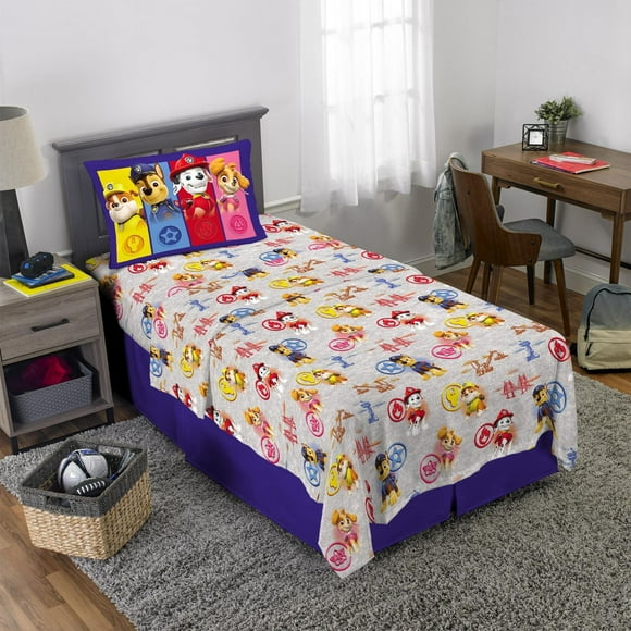 Ensemble de draps pour lit 1 place de La Pat' Patrouille Paw Patrol ensemble de draps pour lit - Single