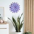thumbnail image 5 of Metal Flowers Wall Decor Indoor Outdoor Metal Wall Art for Farmhouse Home Living Room Bedroom Bathroom Garden Decor – 12 Inch - Purple, 5 of 15