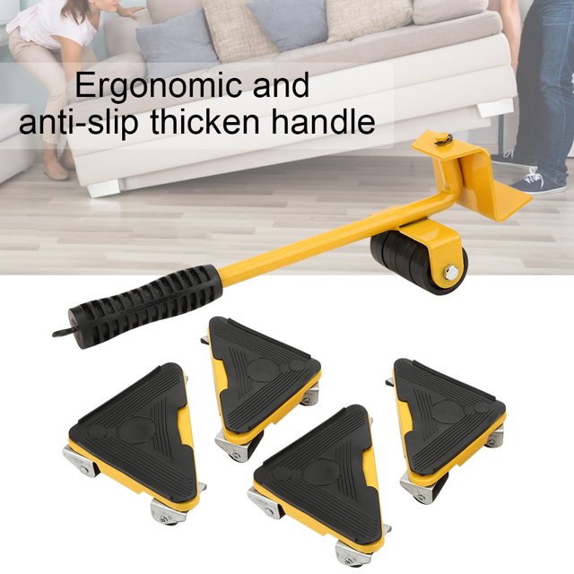 Herwey 5Pcs Removable Portable Heavy Furniture Mover Tool Universal Wheel Transport Shifter,Furniture Moving Tool,Furniture Moving Pads