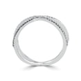 thumbnail image 4 of Bague Mode Croisée en Or Blanc avec Diamants Ronds, X, 1/5ct, 4 of 4