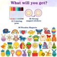 thumbnail image 3 of 36 Pcs Wooden Magnets, DIY Creativity Art Craft Supplies Painting Kit for Kids Party Favors, Decorate Your Own Painting Gift for Ages 4 5 6 7 8 8-12, Birthday Easter Gifts Basket Goodie Bag Stuffers, 3 of 6