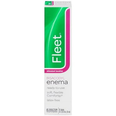 Fleet Bisacodyl Enema, Ready To Use - 1.25 Oz (Pack of 3)