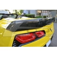 thumbnail image 3 of Extreme Online Store Replacement for 2014-2019 Chevrolet Corvette C7 All Models | Z06 Z07 Stage 3 Style Rear Trunk Lid Wing with Smoke Tinted WickerBill Spoiler (Carbon Fiber), 3 of 12