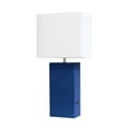 thumbnail image 1 of Elegant Designs Modern Leather Table Lamp with USB and White Fabric Shade, 1 of 7