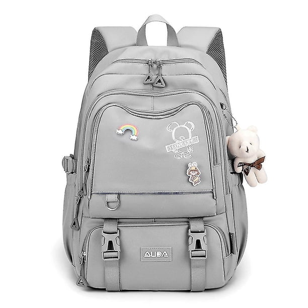 Mochila escolar para estudiantes de secundaria, mochila escolar de gran capacidad para niñas