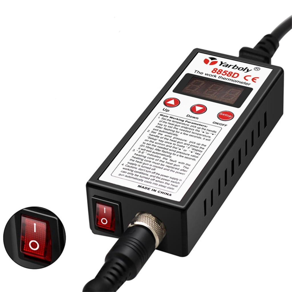 MOMOJIA Hot Air Rework Soldering Station With Heat Guns Set Temperature LED Screen Display For Electronics Repair Accessories