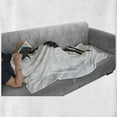 thumbnail image 6 of Angel Wings Soft Flannel Fleece Throw Blanket, Back View of an Angel Woman Creatures Heavenly Print, Cozy Plush for Indoor and Outdoor Use, 50" x 70", Dark Blue Grey White, by Ambesonne, 6 of 6